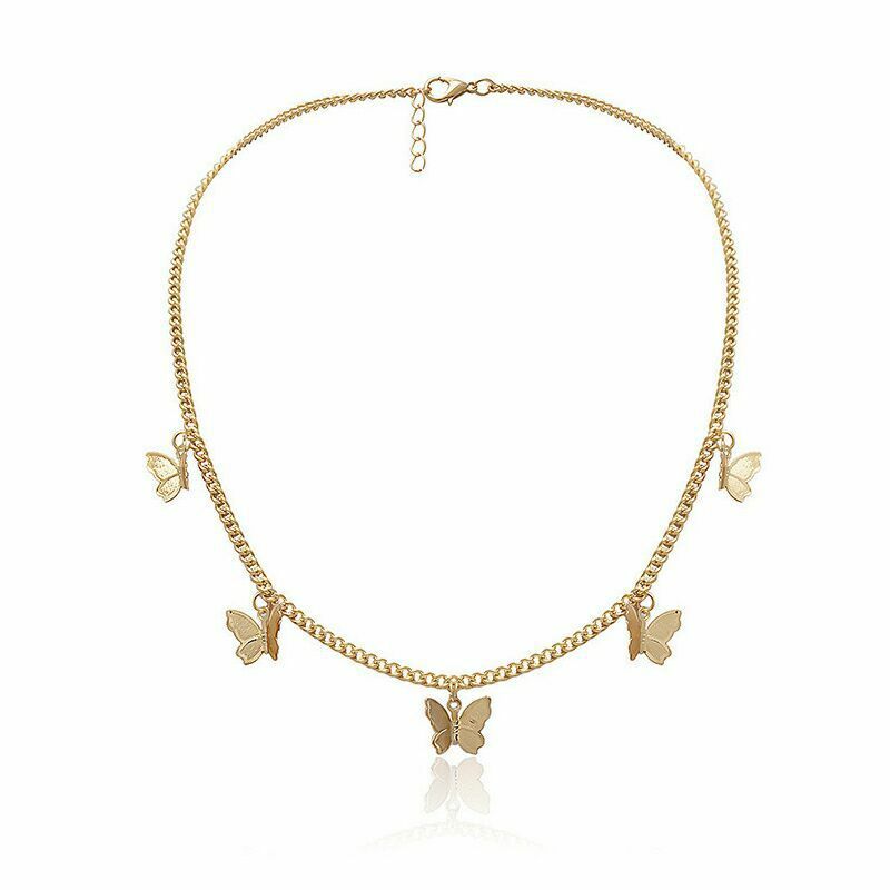 Schmetterling Choker Halskette für Frauen 2021 Ästhetische Mode Zubehör Einfache Schmuck Charme Schlüsselbein Kette Kragen Geschenk Großhandel