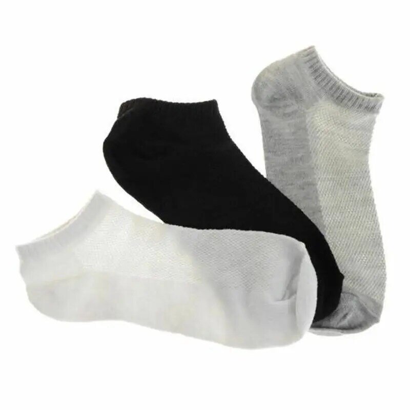 Chaussettes en coton pour hommes, haute qualité, décontractées, respirantes, invisibles, antidérapantes, pour bain de pieds, été, automne, 5, paires/lot