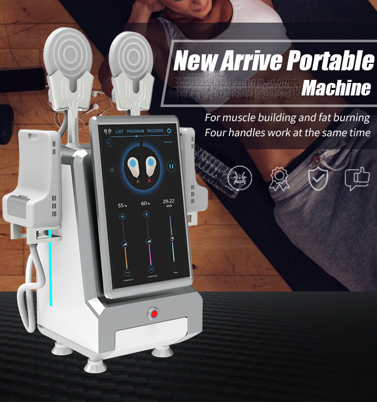 Máquina electromagnética para perder peso, dispositivo de eliminación de grasa muscular, versión refrigerada por aire, HI-EMT EMSlim Ems