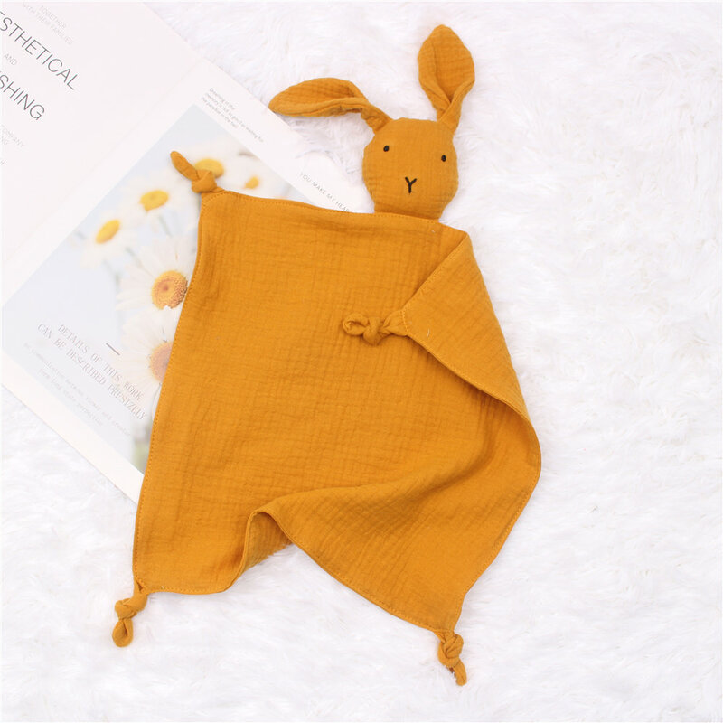 AY TescoNewborn Baby Schlafen Puppen Spielzeug Kinder Bunny Beruhigen Beschwichtigen Handtuch Bib Weiche Baumwolle Mini Tröster
