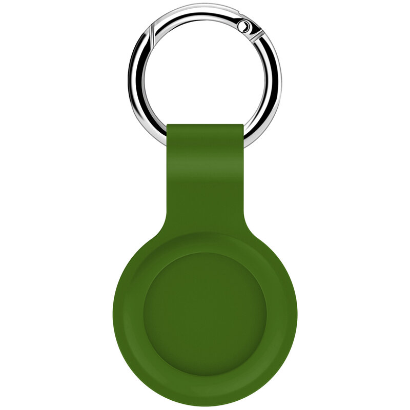 Tablett Silikon Schutzhülle Keychain Mit Frühling Schnalle Für Apple airtags Locator Farbe Anti-verloren Silikon Fall Keychain