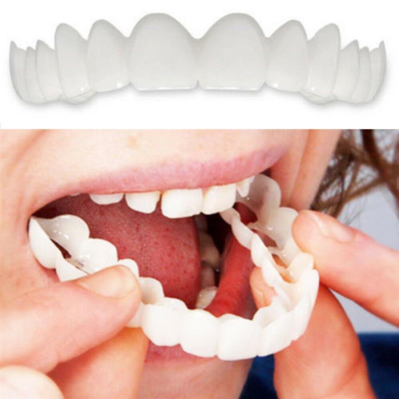 1 paio superiore e inferiore falso falso sorriso perfetto impiallacciature Comfort Flex dentale protesi dentaria denti sbiancamento bretelle strumento