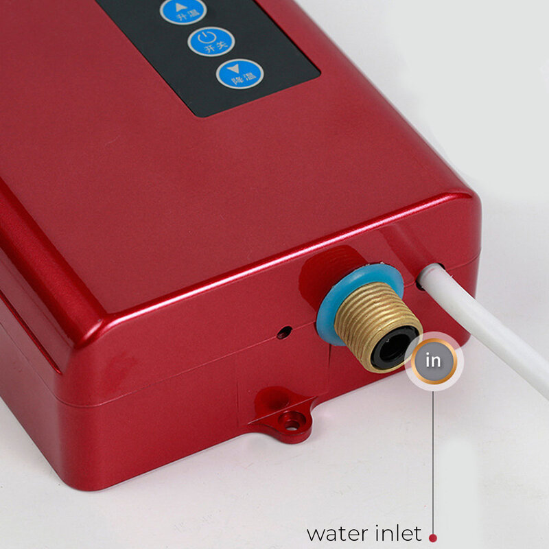 Calentador de agua eléctrico instantáneo sin tanque para cocina, baño, ducha, grifo, termostato, enchufe UE/EE. UU., 4000W
