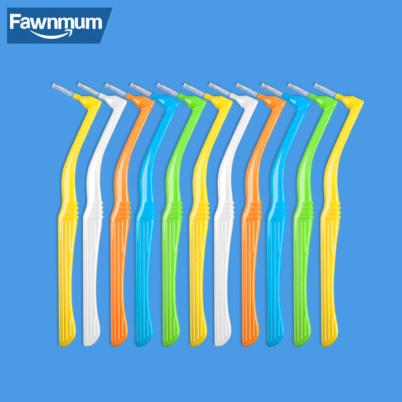 Fawnnum 치간 칫솔 20 개 치간 이쑤시개 브러쉬 치아 브러쉬 구강 위생 이쑤시개 스레드 치아 청소