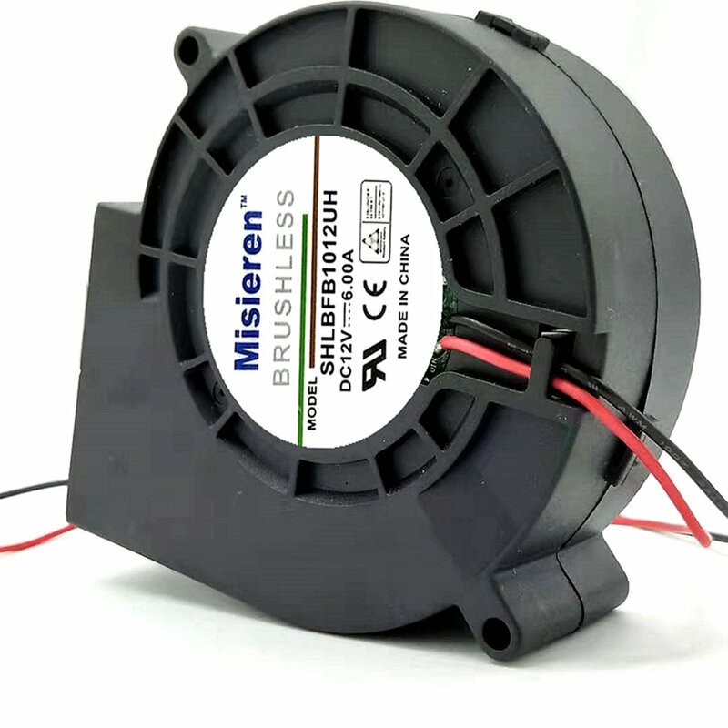 Misieren 8300Rpm Grote Air Volume Turbine Ventilator 9.7Cm 12V 6A Dubbele Kogellager Barbecue Grill Cooling fan