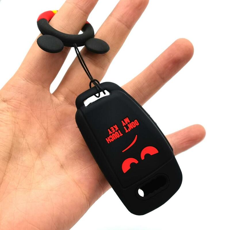 For Audi car key silicone cover case a1a3 a5 a7 a8 r8 Tt s5 s6 s7 s8 Sq5 q5 q7 Rs5 Remote Protect New design Keychain Case Fob