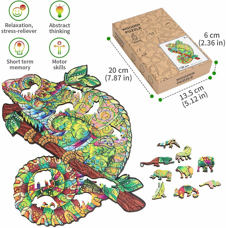 퍼즐 장난감 유니콘 우드 동물 지그 소 퍼즐 세트 교육 게임 높은 난이도 퍼즐 Aldult 어린이 장난감 크리스마스 선물