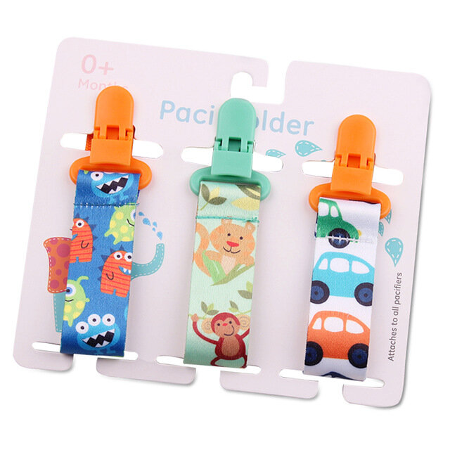 3 Pcs/Set Baby Pacifier Clips Pacifier Chain Dummy Clip Nipple Holder For Nipples Children Pacifier Clip  J0385