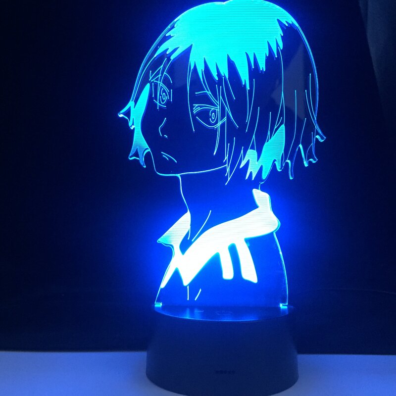 Kenma Kozume Profiel Led Anime Lamp Haikyuu 3D Led 7 Kleuren Licht Japanse Anime Afstandsbediening Base Tafellamp Dropshipping
