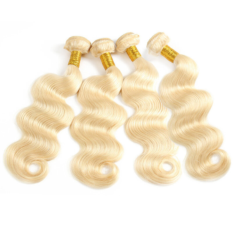 Пупряди человеческих волос, волнистые, светлые бразильские волосы для наращивания, 613 цветов, бесплатная доставка