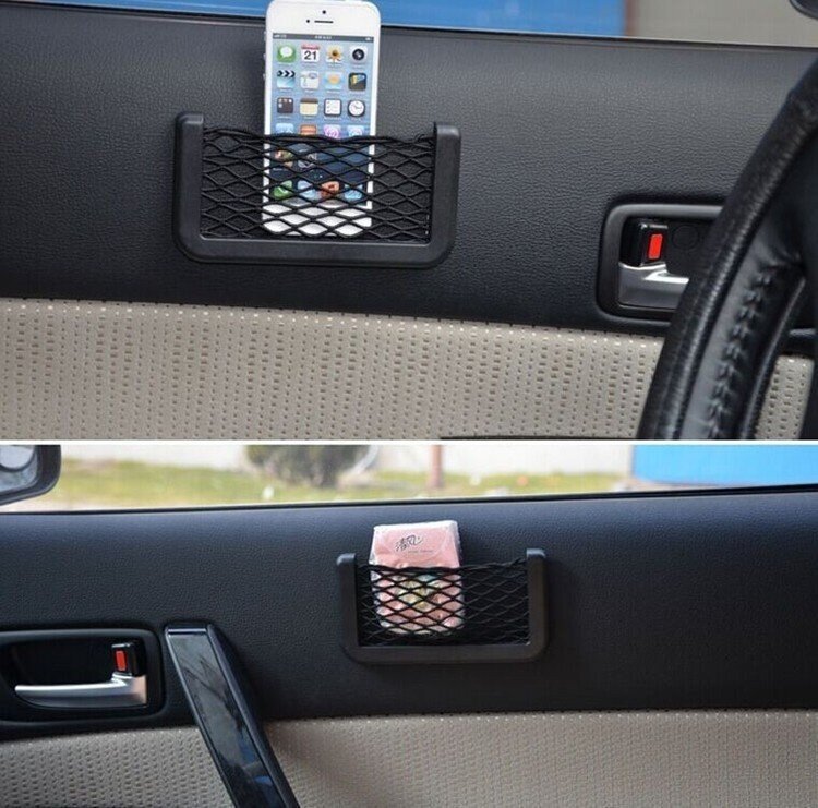 Car Net Bag Phone Holder Storage Pocket Organizer For UAZ 31512 3153 3159 3162 Simbir 469 Hunter Patriot Accessories