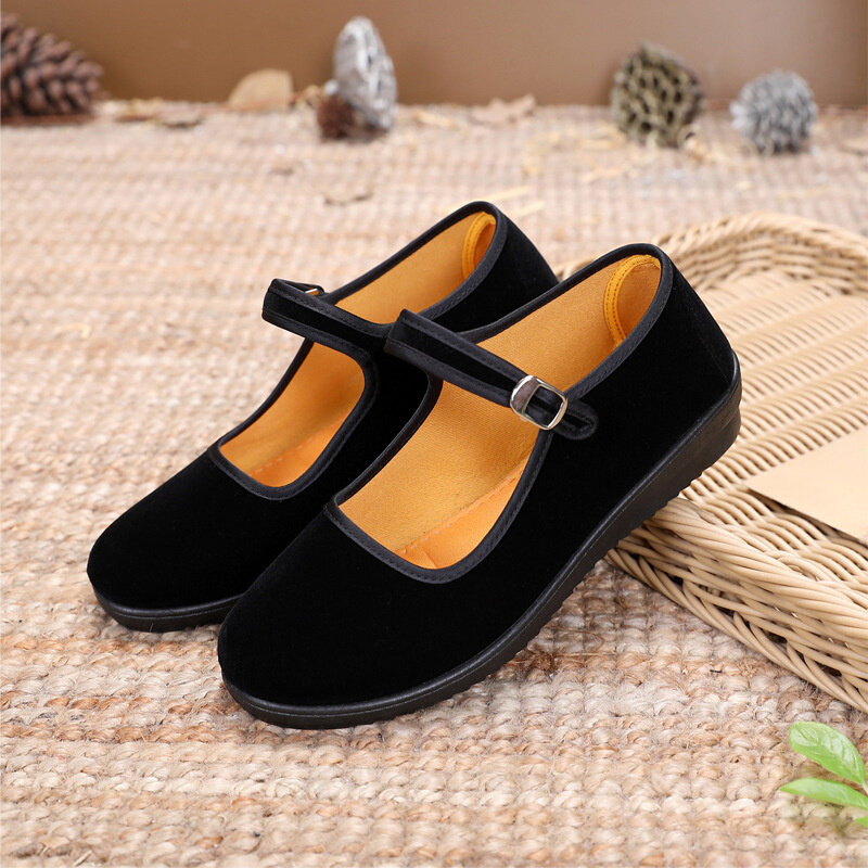Scarpe di stoffa scarpe da donna antiscivolo scarpe da ballo scarpe Casual scarpe di stoffa nere all'ingrosso