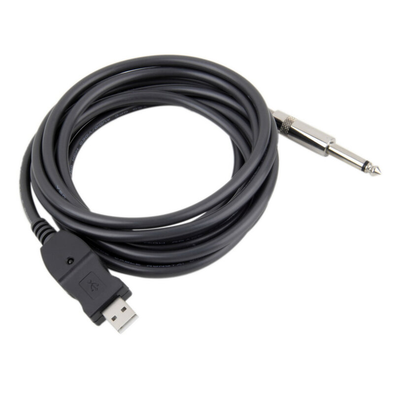 1Pcs Drop Verzending 3M Gitaar Bas 1/4 ''Usb Naar 6.3Mm Jack Link Connection Instrument Kabel Nieuwe