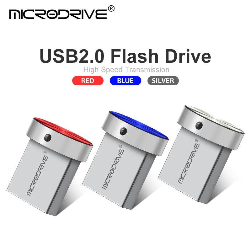 มินิโลหะ USB Pendrive 4GB 8GB 16GB 32GB Usb แฟลชไดรฟ์ USB 64GB 128GB Флешка USB2.0แฟลชไดรฟ์ดิสก์ฟรีเรือ