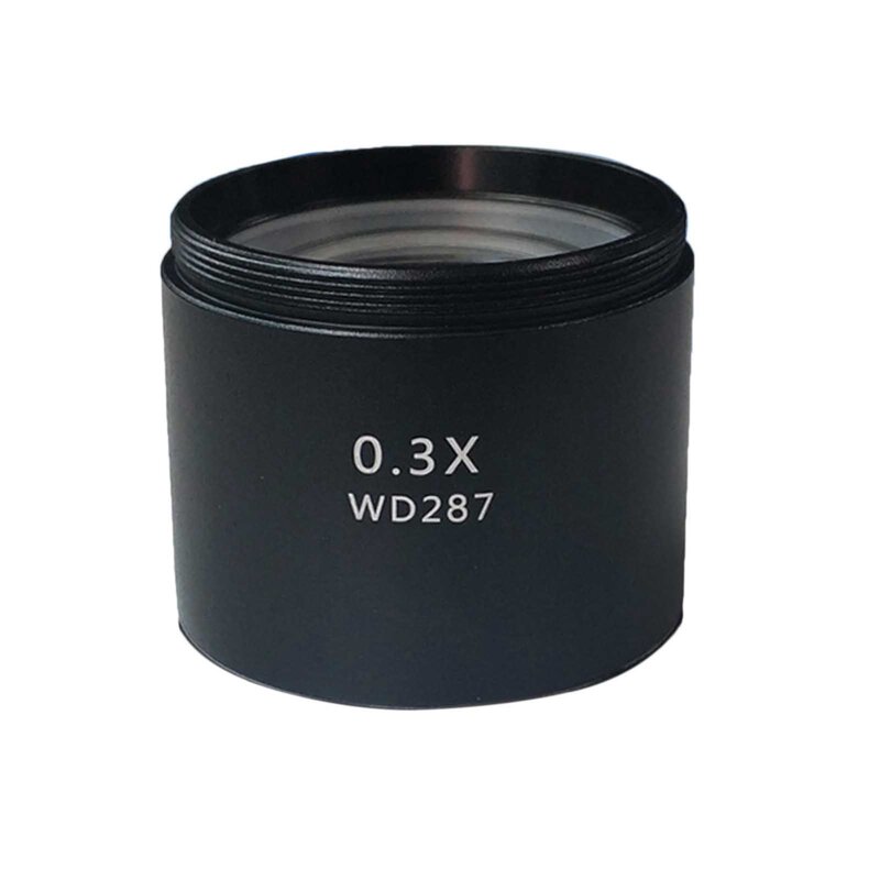 Microscopio Stereo 0.3X 0.5X 0.75X 1.5X 2X obiettivo ausiliario Barlow Lens 48mm