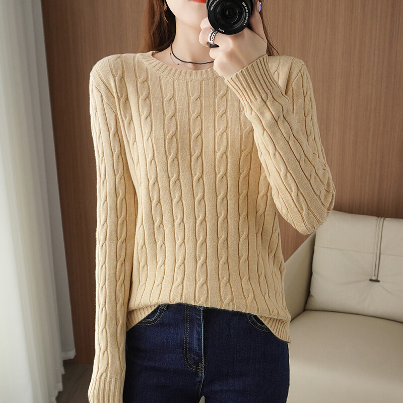 Парный Повседневный кашемировый свитер с круглым вырезом, модный однотонный пуловер свободного покроя, парный кашемировый свитер
