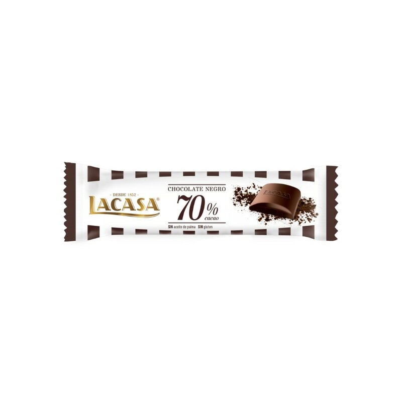 Chocolat chocolat noir 70% cacao · 16 pièces.