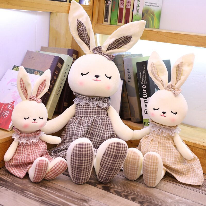 Conejo de peluche de 45-90cm de largo para niños, muñeco de peluche suave, conejo para dormir, Animal de peluche, juguetes para bebés