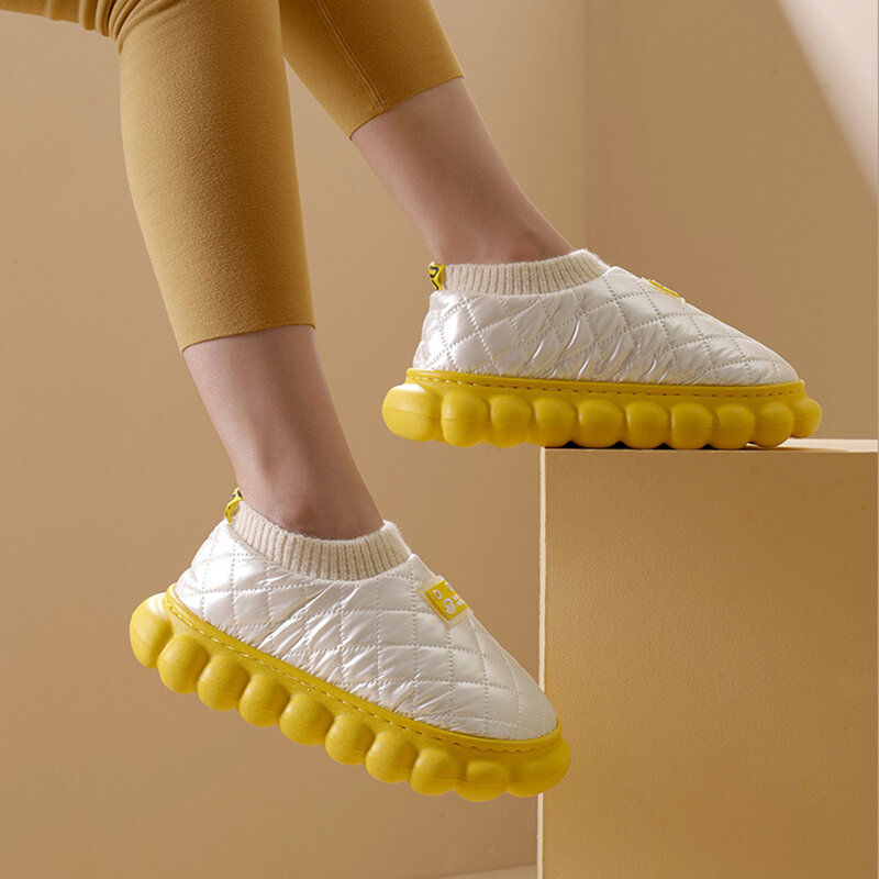 2022 zima nowe fajne piłki bawełniane buty mężczyźni kryty odkryty wodoodporna dół tkaniny projektant kobiet kapcie męskie japonki ciepłe trampki
