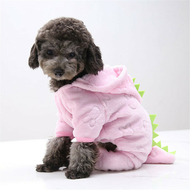 PUOUPUOU zagęścić śmieszne ubrania dla zwierząt domowych zimowe ciepłe ubrania dla psów odzież dla zwierząt bluzy z kapturem dla małych średnich psów Cute Puppy XS-XXL