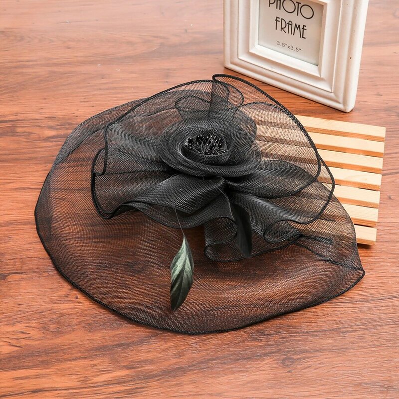Molans Romantic Small Wedding Headdress Screen Feather Little Cap Outdoor Photoshoot For Bride Accessories Handmade Hairpin