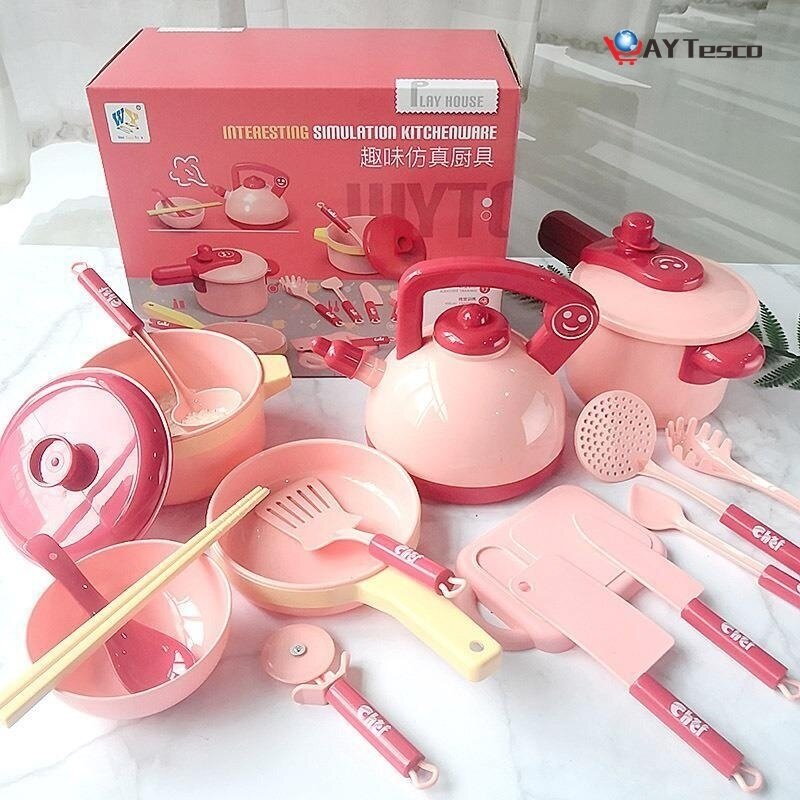 Dzieci udawaj zabawki miniaturowe naczynia kuchenne garnek Pan zestaw do gotowania do odgrywania ról symulacja kuchnia urodziny prezenty dla dziewczynki dzieci