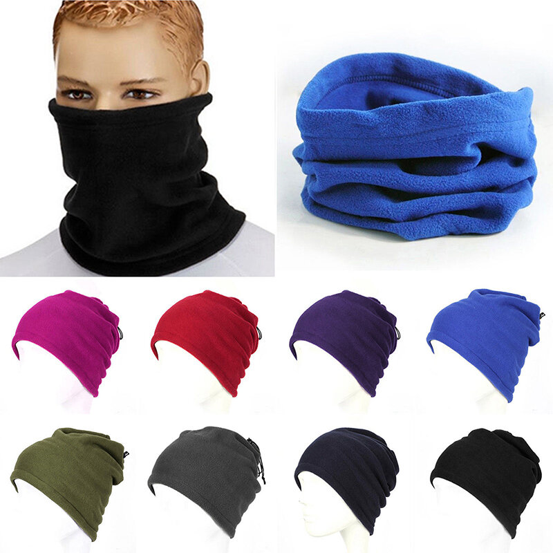 1PC 3in1 Winter Unisex Frauen Männer Sport Thermal Fleece Schal Snood Neck Warmer Gesichtsmaske Beanie Hats