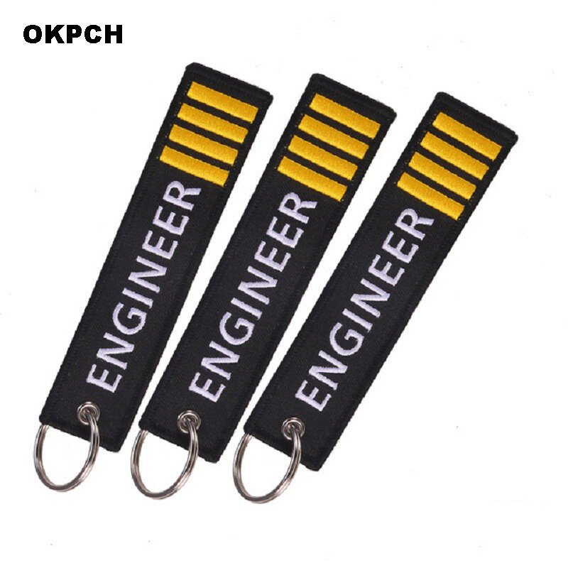 1 PC Novelty Keychain Launch Key Chain Bijoux Keychains for Motorcycles and Cars Key Tag New Embroidery Key Fobs