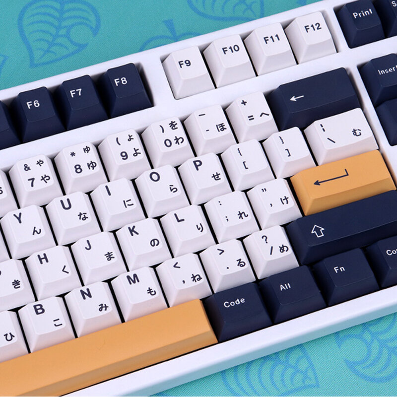 Keycap PBT de 129 teclas, perfil de cereza DYE-SUB, teclas personalizadas japonesas, para teclado mecánico Anne Pro 2/GK61