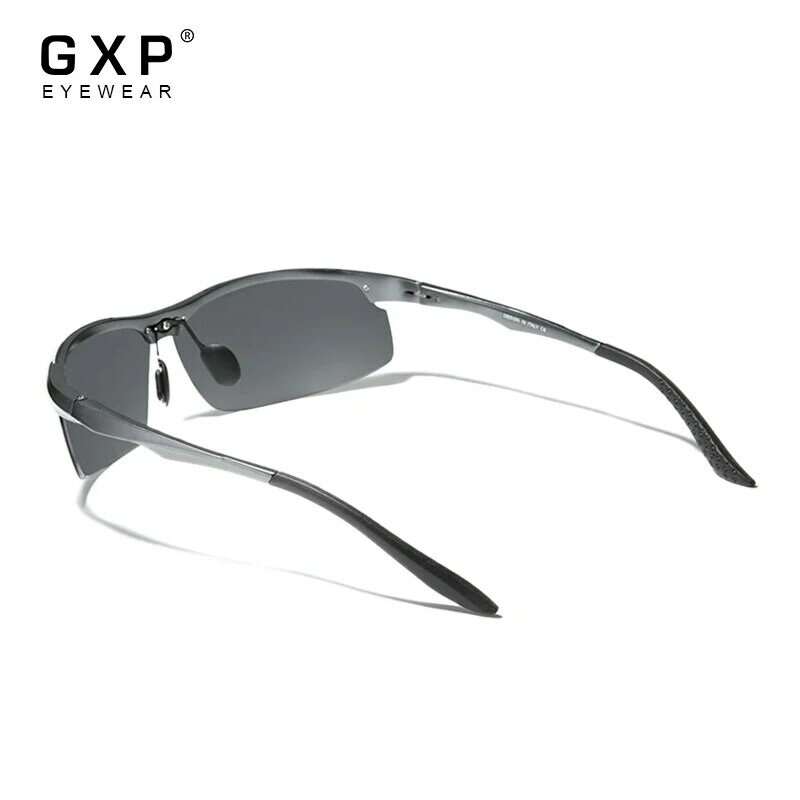 GXP Kacamata Hitam Pria Aluminium Fashion Kacamata Terpolarisasi Cermin Berkendara Kacamata Surya Pria UV400 Kacamata Aksesori Gaya Pilot
