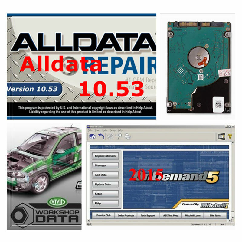 Alldata 10.53 فولت السيارات إصلاح البرمجيات Mit/شيل Od5 متر. يتشل على الطلب إلسا ET.KA ورشة عمل حية جميع برامج البيانات 1 تيرا بايت HDD 2021