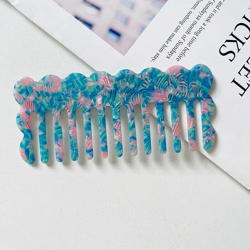 Korean Fashion Acetate Anti-static Massage Hair Combs Colorful Hairdressing Comb Hair Brush For Women Girls Hair Styling Tool