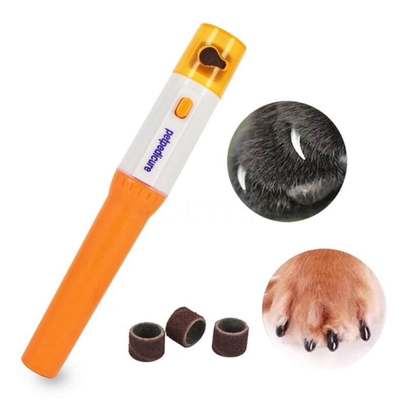 Portátil pet patas cão gatos grooming moagem indolor elétrico moedor de unhas aparador clipper