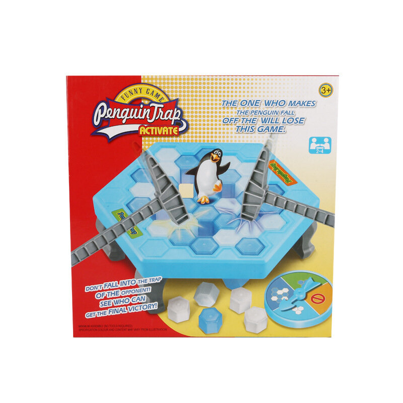 Montessori Penyelamatan Penguin Pemecah Es Teka-teki Mainan Interaktif Anak-anak Mengetuk Es Mengetuk Dinding Desktop Orangtua-anak Hadiah Mainan