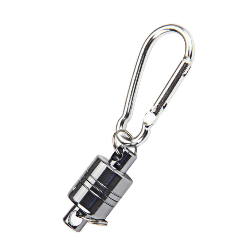 Outdoor Fishing Tool Strong Magnetic Carabiner Portable Mountaineering Release Lanyard Keychain Snap Clip Lock Buckle Hook