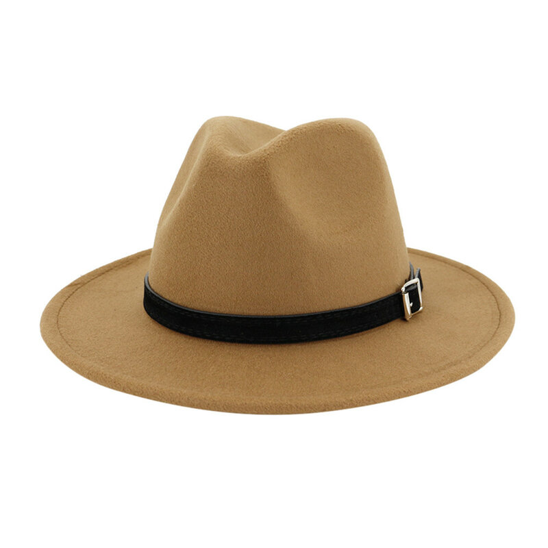 Fedora chapéu feminino imitação de lã inverno feminino chapéus de feltro masculino moda preto chapéu de jazz fedoras chapeau sombrero mujer 2020