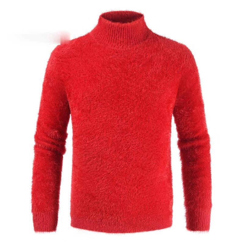 2021 High Quality Men Turtleneck Pullover Men's Turtleneck Knitted Sweater Cashmere Wool Warm Winter Sweater New Fashion