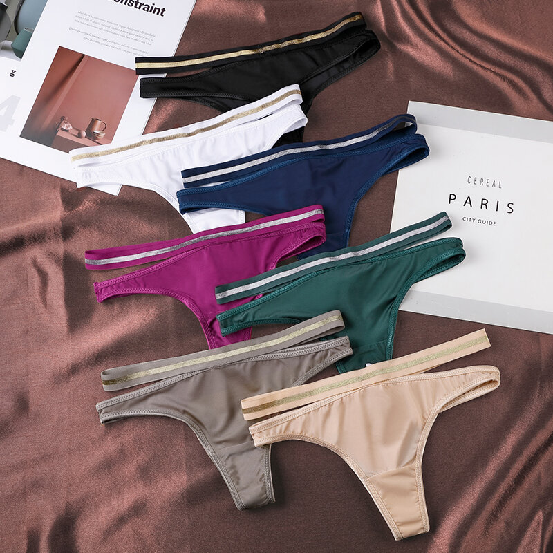 BANNIROU – sous-vêtements sans couture pour femmes, Lingerie Sexy, Bikini, sport, sous-vêtements féminins, soie glacée, intimes, 7 pièces