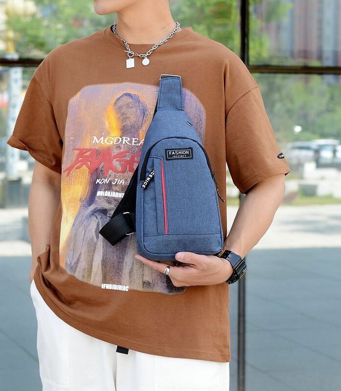 Bolsa de ombro masculina, bolsa de ombro transversal, esporte ao ar livre, peito, piquenique diário, bolsa mensageiro, 2021