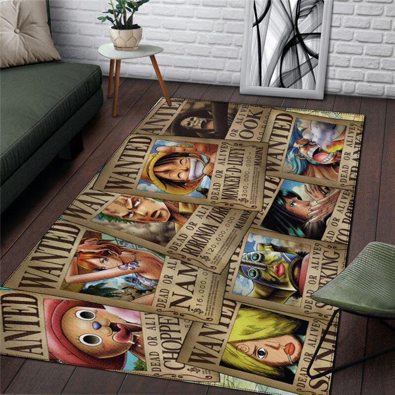 One Piece Carpet Home Carpet Luffy Anime moda retrò regalo di natale Cosplay bagno camera da letto ragazzi Picnic Travel Drop Ship