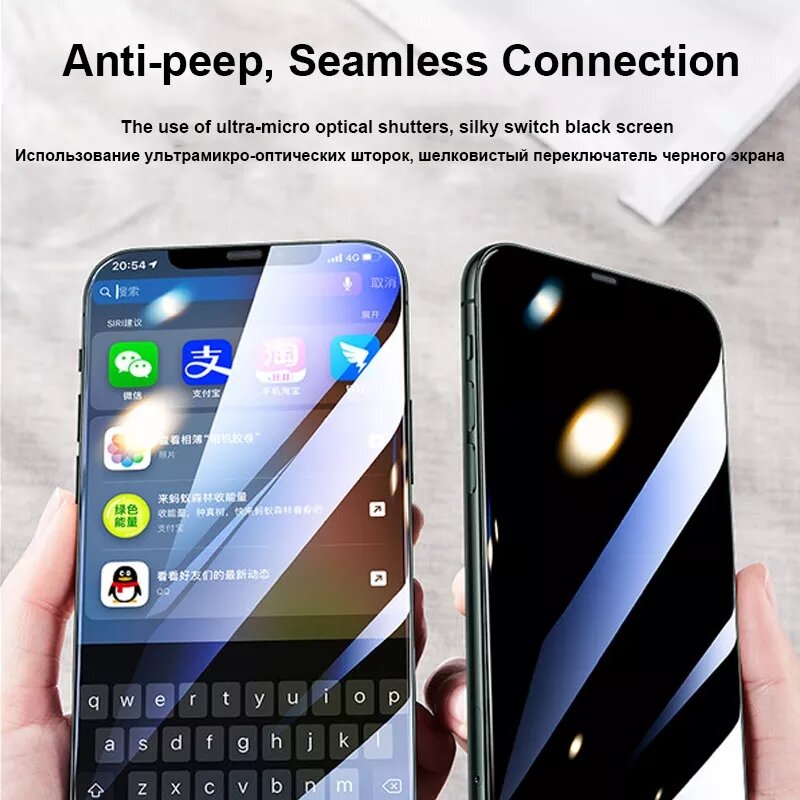 เซรามิคความเป็นส่วนตัวสำหรับ iPhone 11 12 Pro Max Mini ความเป็นส่วนตัวป้องกันหน้าจอ X XR XS 8 7 6 6S Plus SE 2020 Anti-Peep แก้ว