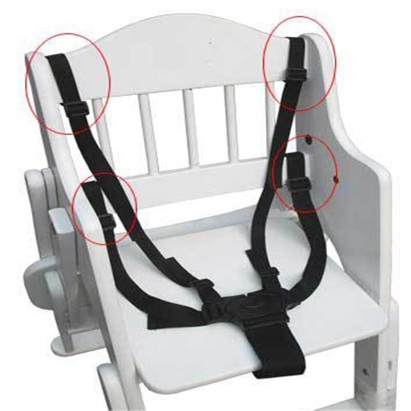 Tricycle pour poussette pour enfants, ceintures de sécurité pour chaise à manger, bande à cinq points, MD7
