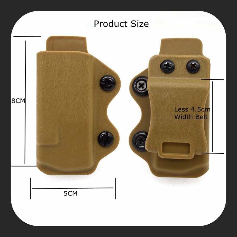 IWB Kydex Gun Holster Magazine Pouch Case for Glock 17 19 23 26 27 31 32 33 G2C Airsoft Pistol Mag Pouch Holster Concealed Carry