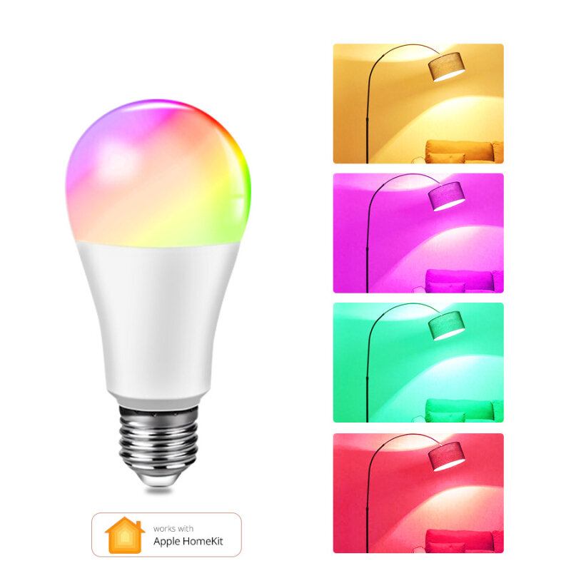 Умсветильник цветная лампа с Wi-Fi, Bluetooth, таймером и дистанционным управлением через приложение