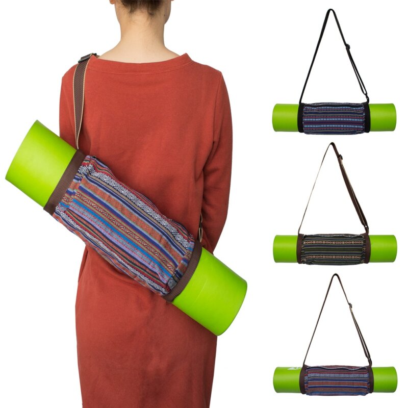 Przenośna torba na matę do jogi uchwyt na ramię wodoodporny regulowany pasek Pilates dorywczo akcesoria do ćwiczeń na świeżym powietrzu