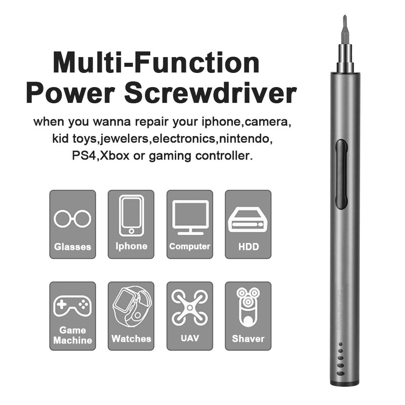 23 in 1 Electric Screwdriver High Torque Screwdriver Set Large Capacity Power Screwdrivers Multi-accessory Precision Power Tools