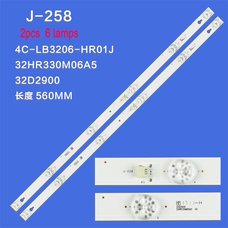 7 Lâmpada LED Backlight strip Para T-CL 32HR330M07A2 V2 32S3750 L32F1680B L32F3301B L32F3303B L32E181 4C-LB3207-HQ1 LVW320CSOT E227