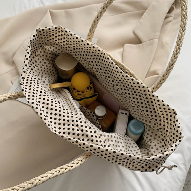 Borse a tracolla in paglia Weavn per donna Designer di marca femminile borse da donna semplici borse estive in Rattan da spiaggia di grande capacità