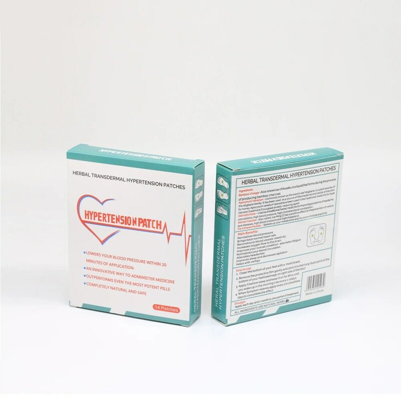 28pcs=2 boxes Hypertension Relief Plaster Reduce Control High Blood Pressure Patch Hypertension Patch to Clean Blood Vessel
