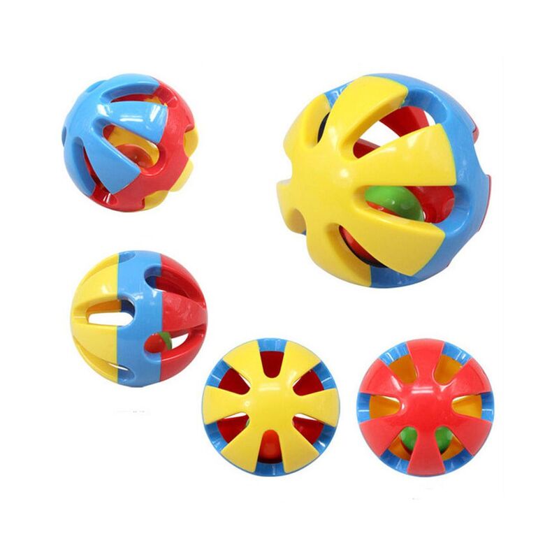 Baby Kleurrijke Bal Speelgoed Rammelaars Plastic Hand Schudden Bell Vroeg Leren Educatief Speelgoed